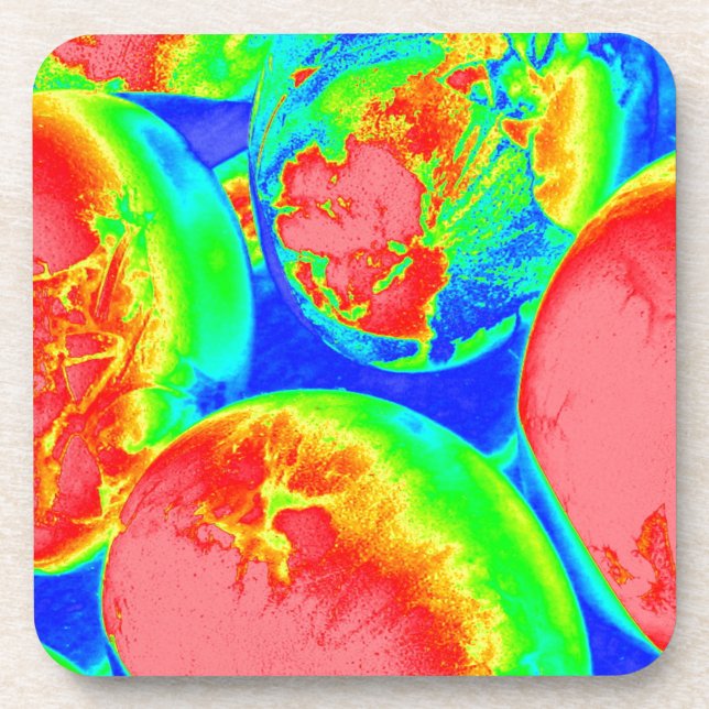 fluoreszierende Eier 1 Untersetzer (Vorderseite)