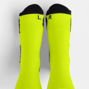 fluoreszierende gelbe Vollfarbe Socken