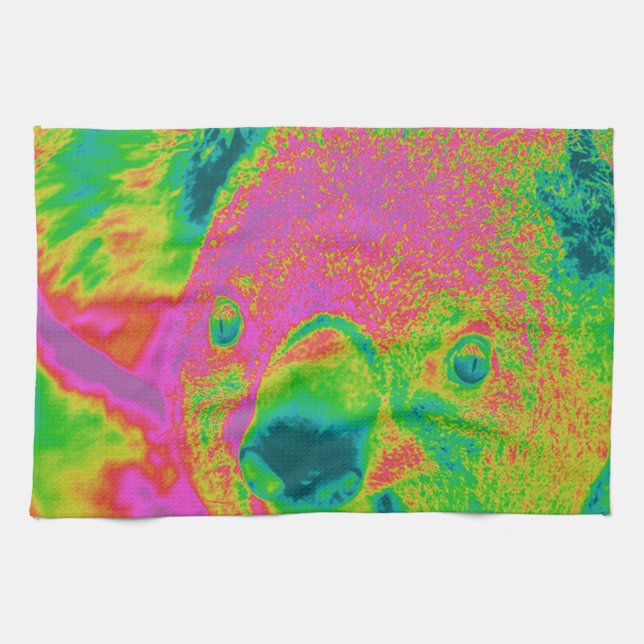 fluoreszierende Koala-Bären Handtuch (Horizontal)