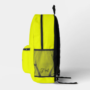 Fluoreszierende Neongelb Volltonfarbe Initialen Na Bedruckter Rucksack