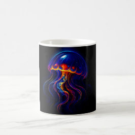 Fluoreszierende Qualle Meeresboden Kaffeetasse