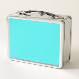 Fluoreszierendes Blau Metall Brotdose