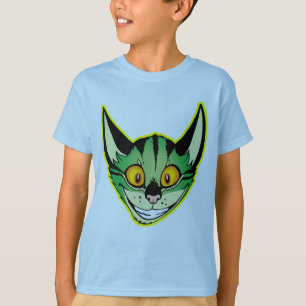 Fluoreszierendes Cartoon-Katze-Kinder-T-Shirt T-Shirt