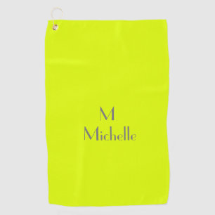 fluoreszierendes Gelb - Hinzufügen von Monogram-& Golfhandtuch