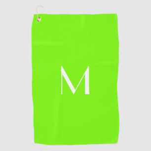 fluoreszierendes Grün - fett-Monogramm-Golfhandtuc Golfhandtuch