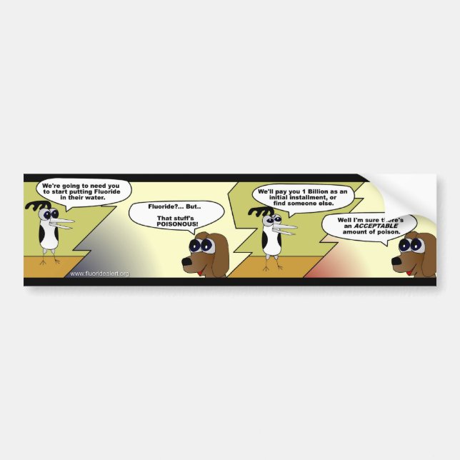 Fluorid-Comic-Streifen - Autoaufkleber (Vorne)