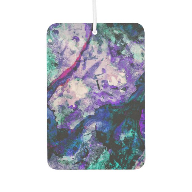 Fluorite Crystal Geode Marble Abstrakt Autolufterfrischer (Vorderseite)