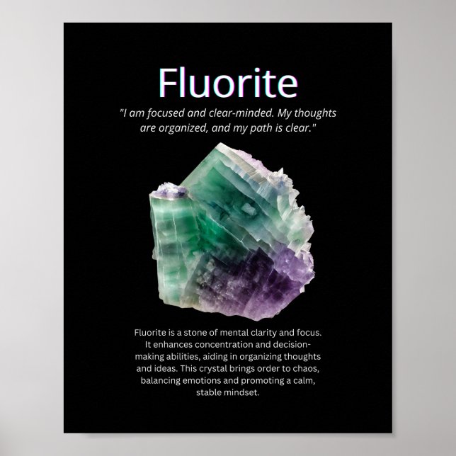 Fluoritkristall Poster (Vorne)