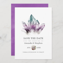 Fluoritkristalle, die hochheizen, speichern das Da Save The Date
