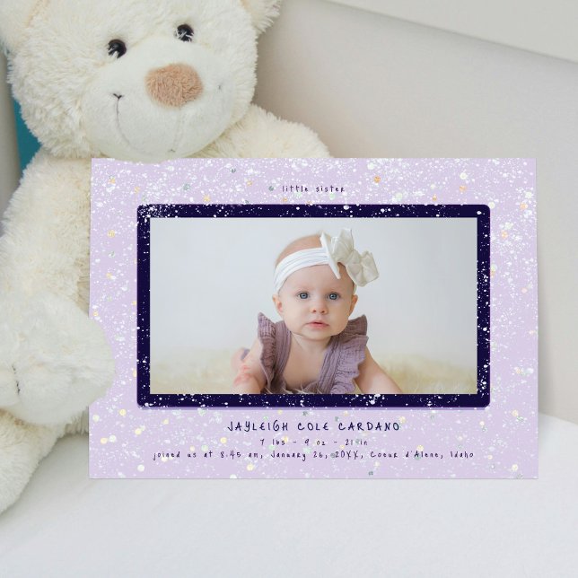 Flurry bébé | Faire-part de naissance horizontal (Créateur téléchargé)