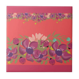 Flush Floral Tile Design Fliese