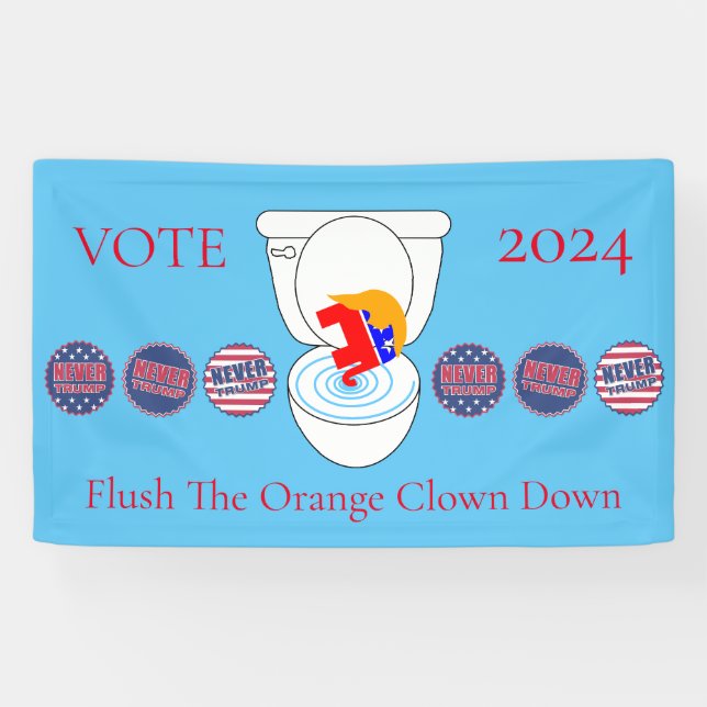 Flush the Orange Clown Thunder_Cove Banner (Horizontal)