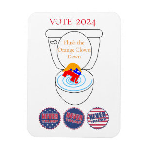 Flush the Orange Clown Thunder_Cove Magnet