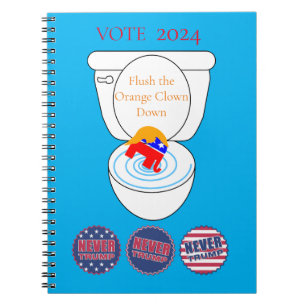 Flush the Orange Clown Thunder_Cove Notizblock
