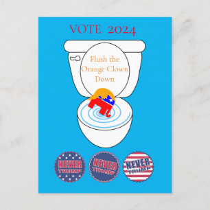 Flush the Orange Clown Thunder_Cove Postkarte