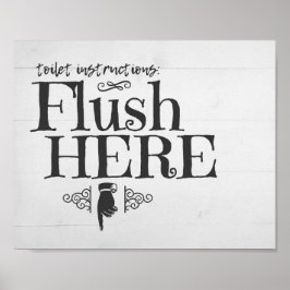 Flush Toilette Sonniges Bad Parco Tassino Poster