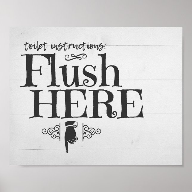 Flush Toilette Sonniges Bad Parco Tassino Poster (Vorne)