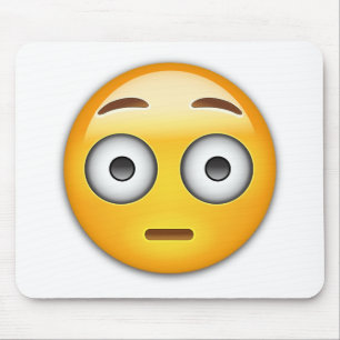Flushed Face Emoji Mousepad