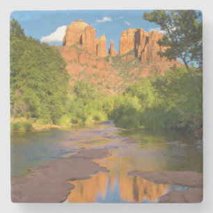 Fluss am Red Rock Crossing, Arizona Steinuntersetzer