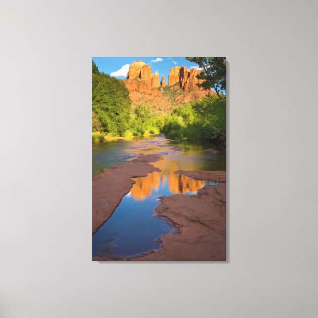 Fluss am Roten Felsen über Arizona Leinwanddruck (Vorderseite)