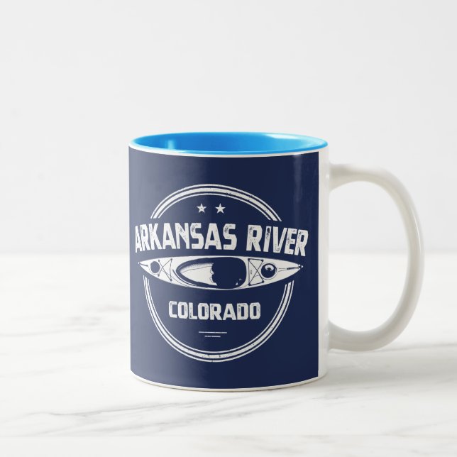 Fluss Arkansas, Colorado Zweifarbige Tasse (Rechts)