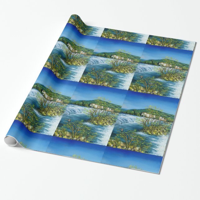 FLUSS ARNO BEI ROVEZZANO Florenz Toskana Landschaf Geschenkpapier (Ungerollt)