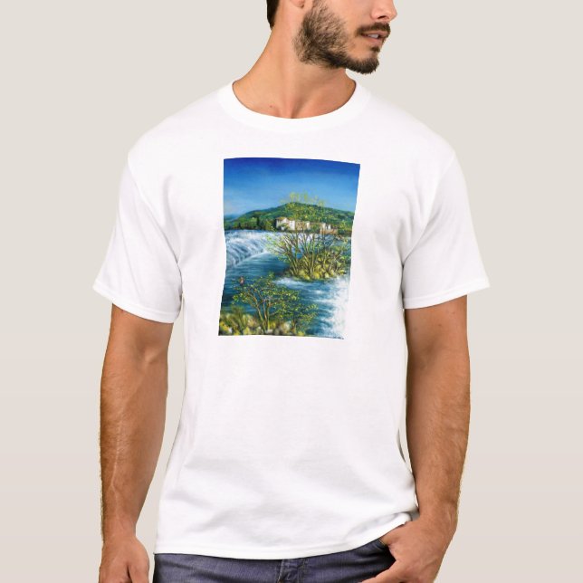 FLUSS ARNO BEI ROVEZZANO Florenz Toskana Landschaf T-Shirt (Vorderseite)