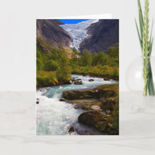 Fluss aus dem Briksdal Glacier Karte