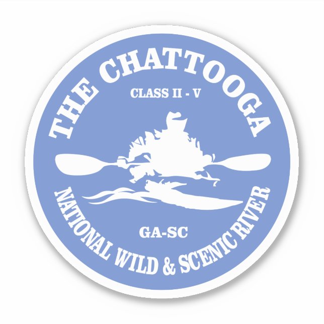 Fluss Chattooga (rd) Aufkleber (Vorderseite)
