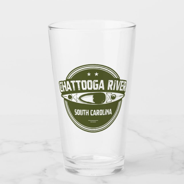 Fluss Chattooga, South Carolina Glas (Vorderseite)