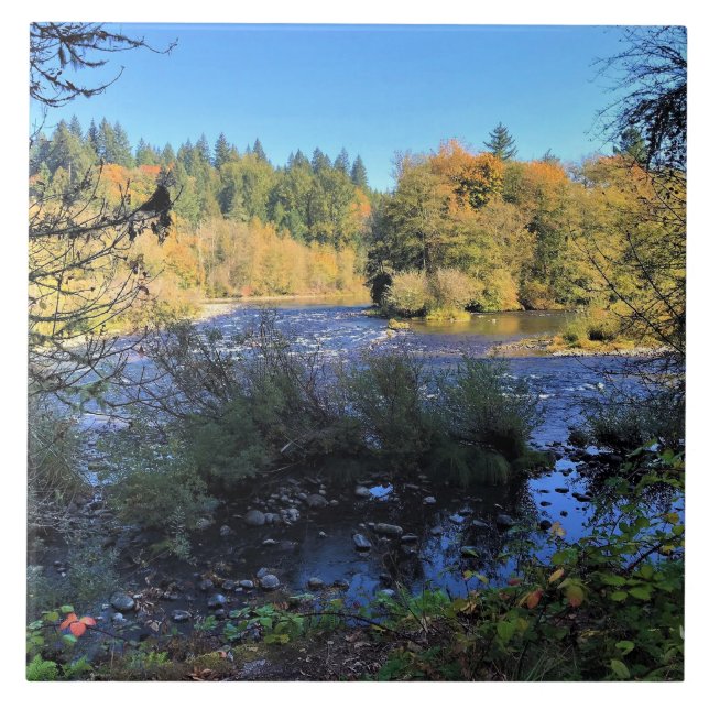 Fluss Clackamas, OR Fliese (Vorderseite)