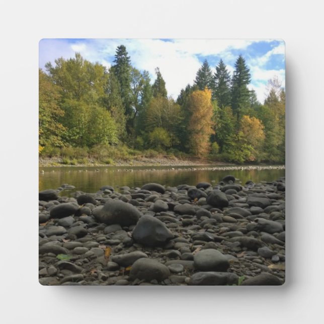 Fluss Clackamas, OR Fotoplatte (Vorderseite)