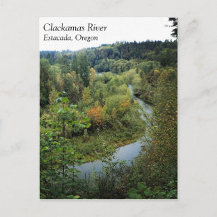Fluss Clackamas, OR Postkarte