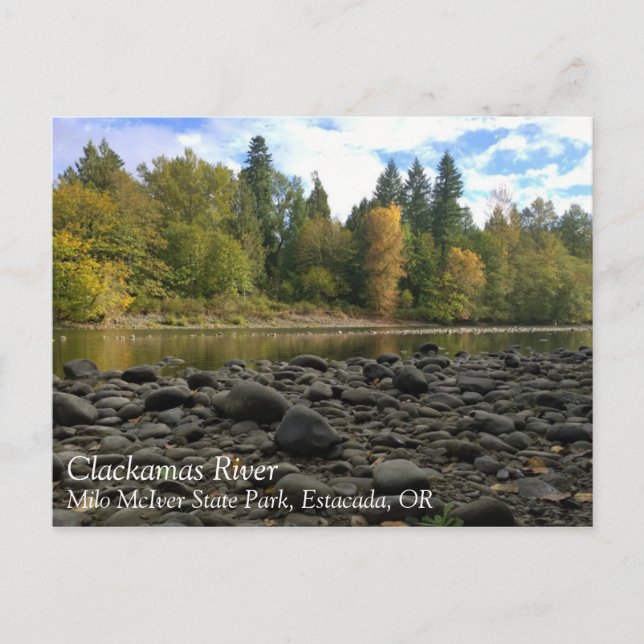 Fluss Clackamas, Oregon Postkarte (Vorderseite)