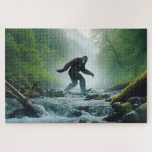 Fluss Crossing Bigfoot, Bigfoot, ruhiger Wald