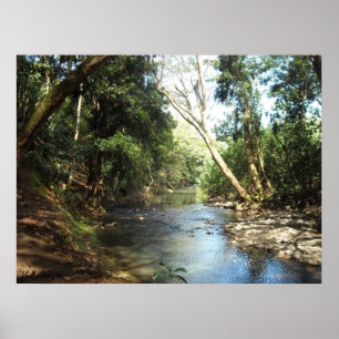 Fluss der Ruhe und Gelassenheit Poster