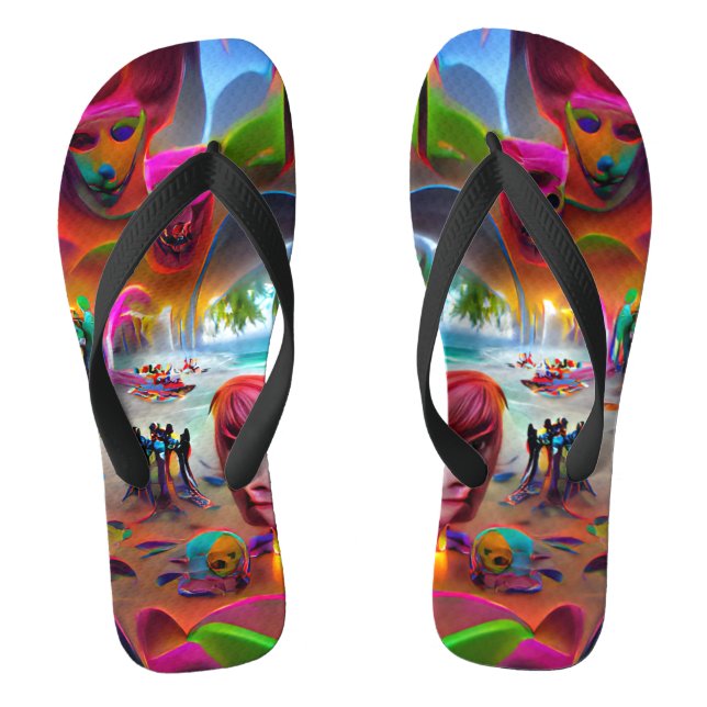 Fluss der Souls Beach Custom erstellt Flip Flops (Fußbett)