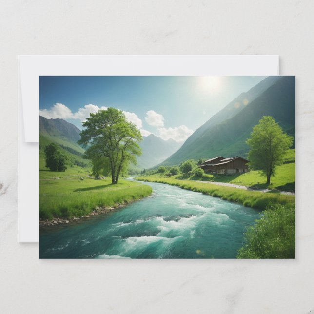 Fluss der Stille Feiertagskarte (Vorderseite)