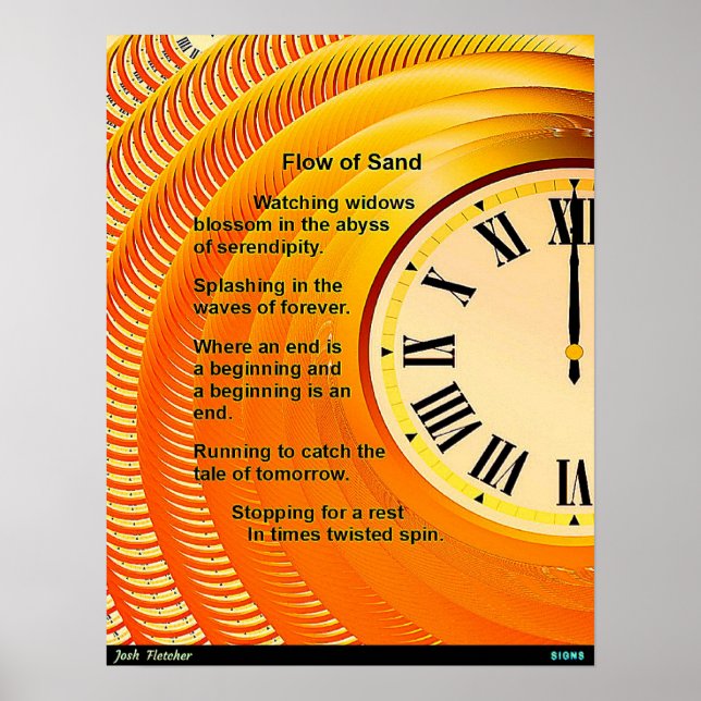 Fluss des Sandes Poster (Vorne)