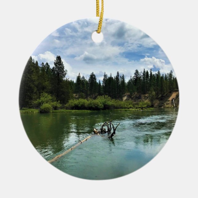 Fluss Deschutes, Oregon Keramik Ornament (Vorne)
