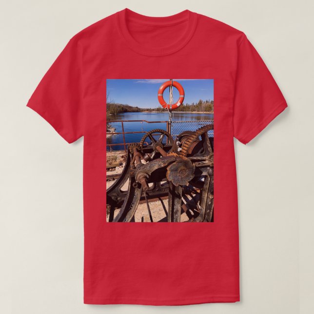 Fluss Eisenbahn T-Shirt (Design vorne)