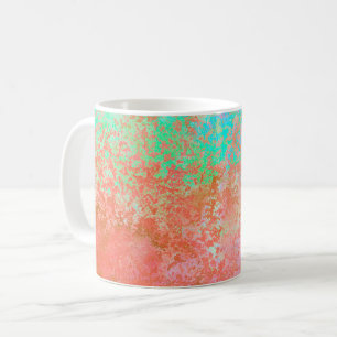Fluss Feuer Orange Alkohol Tinte Abstrakt Kaffeetasse
