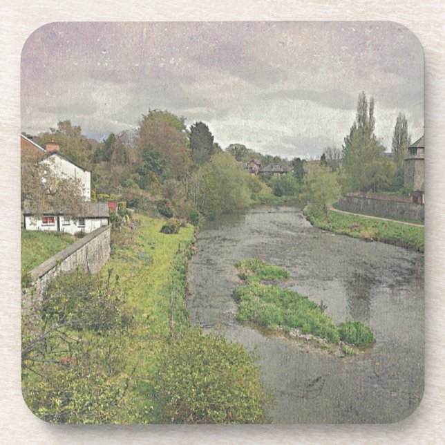Fluss Hafren in Newtown, Powys Getränkeuntersetzer (Vorderseite)