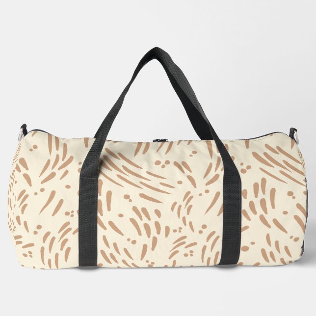 Fluss in Tan und Creme Duffle Bag (Vorderseite)