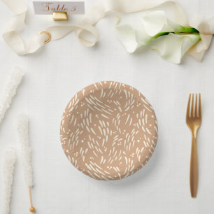 Fluss in Tan und Creme Pappteller