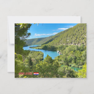 Fluss Krka in Kroatien, Reise Postkarte