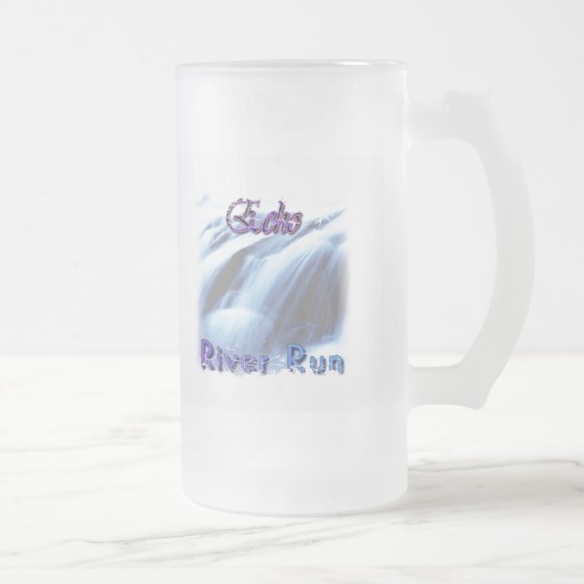 Fluss-LaufTasse Mattglas Bierglas (Rechts)