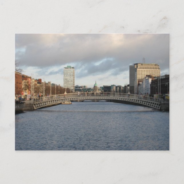 Fluss Liffey Irland Dublin Postkarte (Vorderseite)