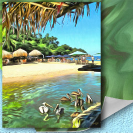 Fluss Meets Ocean 0330 Art Print Poster