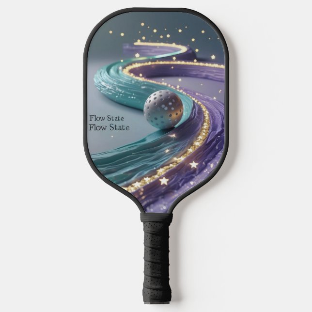 Fluss mit Energie - Pickleball Harmonie Schläger (Vorderseite)